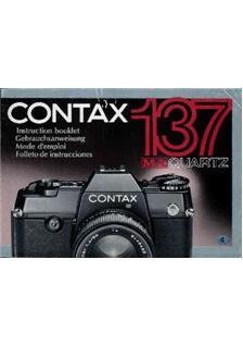 Contax 137 manual. Camera Instructions.